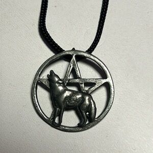 Pentagram Wolf Necklace